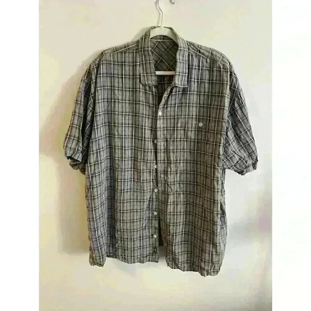 Tommy Bahama Men's Short Sleeve Button Up Tencel Lyocell Shirt XXL